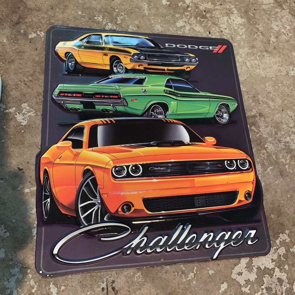Dodge Challenger Metal Sign